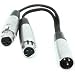 HOSA XLR (M) - TWO XLR (F), 6 in.