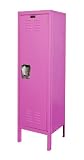 Hallowell HKL151554-1BG Bubble Gum Kid Locker, 1 Wide, Single Tier, 15" Width x 15" Depth x 54" Height, Knock Down
