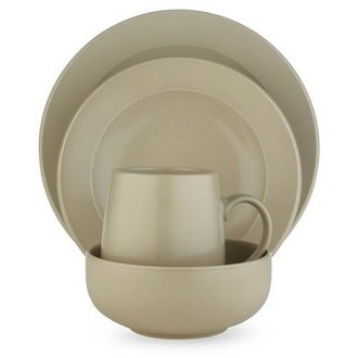 Dansk Studio LM Square Pasta Bowl/Rim Soup, Taupe