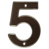 Oil Rubbed Bronze Finish House Number #5