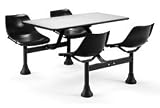 Office Products : 24 X 48 Cluster Seating With 4 Seats - Black