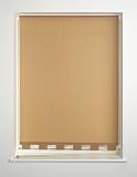 Light Coffee Brown - Plain Castle / Turret Edge Roller Blind / Blinds - 120x160cm