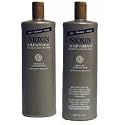 Nioxin for Medium/Coarse Hair System 8 CLEANSER & SCALP THERAPY Liter SET (33.8 oz Each)