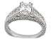 Jewelry : 1.45ct. 14K. White Gold Radiant Cut Diamond Engagement Ring