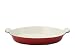Chasseur Cast Iron Oval Gratin Dish 34 X 21 X 5cm Chilli Red