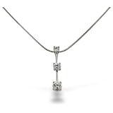 Past, Present and Future CZ and Sterling Silver Necklace