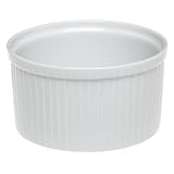 Pillivuyt Porcelain 6-Cup, 6-1 2-Inch Deep Classic Pleated Souffle Dish by Pillivuyt