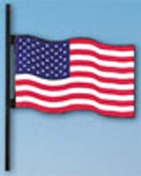 Designer Steel Antennas - Universal - Black USA Flag, 18" Length.