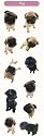 THE DOG Artlist - Mini Pug Stickers