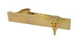 Gold Plated Caduceus Tie Bar Clip Doctor Medical