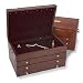Reed & Barton Athena Jewelry Box Mahogany Finish with Burgundy Interior