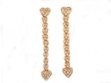 Diamond Heart Drop Earrings