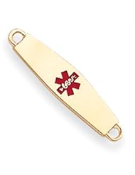 14k Gold Medical Jewelry ID Plate
