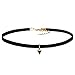 Areke Leather Chain Choker Necklace for Women Girls, Gothic Tassel Velvet Necklaces Adjustable Set