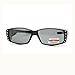 Womens Rhinestone Rectangular Polarized Fit Over Glasses Sunglasses