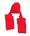 All in One Winter 2 PC Scarf and Hat Set for Women, RED