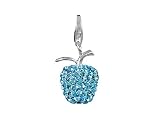 SilveRado(tm) VRB304-3 Verado Bling Apple Blitz Blue Bead / Charm