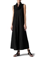 Cowl Neck Sleeveless Linen  Dress