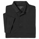 Greg Norman Men's Performance Polo,Black,Large
