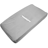 American Baby Company Heavenly Soft Chenille Fitted Contoured Changing Pad Cover, Gray