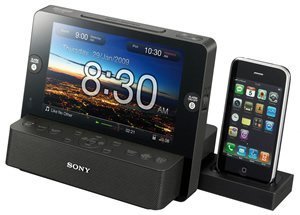Sony ICFCL75iP Speaker Dock with Alarm Clock, Radio, and 7-Inch LCD for iPod/iPhone (Black)