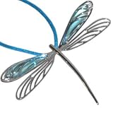 LALIQUE Blue Dragonfly Pendant