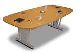 OFM 55118-MAPLE & SILVER Modular Conference Table 48 Inch x 96 Inches - Maple and Silver