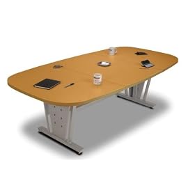 OFM 55118-MAPLE and SILVER Modular Conference Table 48 Inch x 96 Inches - Maple and Silver by OFM