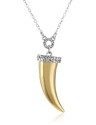T Tahari "Essentials" Mixed Metal Horn Pendant Necklace, 32"