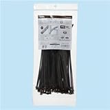 （まとめ） オーム電機 耐候性ロックタイ 200mm 黒 LT-200W100BK 1袋（100本） 【×5セット】