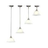 Murray Feiss Neo Classic One-Light Pendant in Brushed Steel and White Alabaster Glass #P1050BS