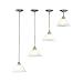Murray Feiss Neo Classic One-Light Pendant in Brushed Steel and White Alabaster Glass #P1050BS
