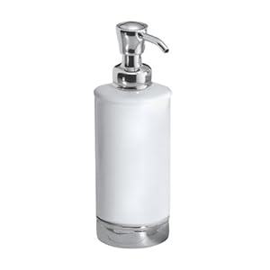 InterDesign York Soap Pump, White/Chrome