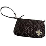 New Orleans Saints Quilted Wristlet Purse Lined And Made Of A Soft Shiny Quilted Fabric