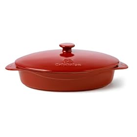 Calphalon Ceramic Cabernet 2 Quart Covered Oval Baker with Lid by Calphalon