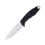 SOG Specialty Knives & Tools TL03N-CP Team Leader Knife with Straight Edge Fixed 5-Inch AUS-8 Steel Drop Point Blade and GRN Handle, Satin Finish