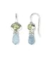 Sterling Silver, Peridot and Blue Topaz Earrings
