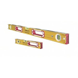 Stabila 37816 48-Inch and 16-Inch Aluminum Box Beam Level Set by 