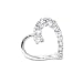 Bling Jewelry Sterling Silver Love Journey Heart Pendant Cubic Zirconia