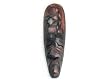 African Tribal Mask with Giraffe Top Hand Carved Wood in Indonesia, 19"