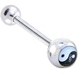 Yin Yang Symbol Logo Barbell Tongue Ring