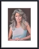 Farrah Fawcett - Style C by unknown 17.00X11.00 Framed with Black Metal Frame