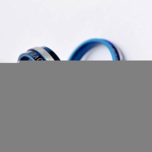 Jewelryfinds Men Halloween Party Couple Love Blue Rhinestone Ring Lady Ring