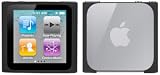 GreyMobiles BLACK SILICONE SKIN CASE FOR APPLE iPod NANO 6G 8GB 16GB (6th Generation)