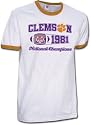 NCAA Vintage 1981 Clemson Tigers National Champs Short Sleeve Ringer T-Shirt