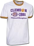 NCAA Vintage 1981 Clemson Tigers National Champs Short Sleeve Ringer T-Shirt
