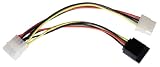 Tripp Lite P945-06I Serial ATA (SATA) Power Adapter/Ext Cable - 4pin/4pin & 15pin SATA - 6in