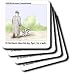 Londons Times Funny Medicine Cartoons - Dr. Rorschach Takes Dog -Spot- For A Walk - Coasters