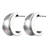 Concave Hoop Sterling Silver Earrings