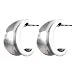 Concave Hoop Sterling Silver Earrings